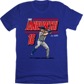 Travis Jankowski Name and Number Blue T-shirt In The Clutch